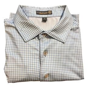Peter Millar Summer Comfort Men’s Golf Polo Size Med Champions Retreat Wicking